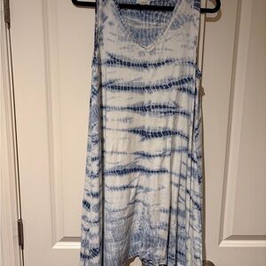 Pure Jill Blue Tie-Dye Sleeveless Dress
